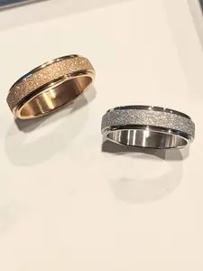 Rotatable Anxiety Ring, Anxiety Relief Multi-Style Matte Texture Ring for Women & Men, Fashion Jewelry for Party, Daily Decor, Trendy All-match & Exquisite Jewelry for Birthday Gift, Band Rings