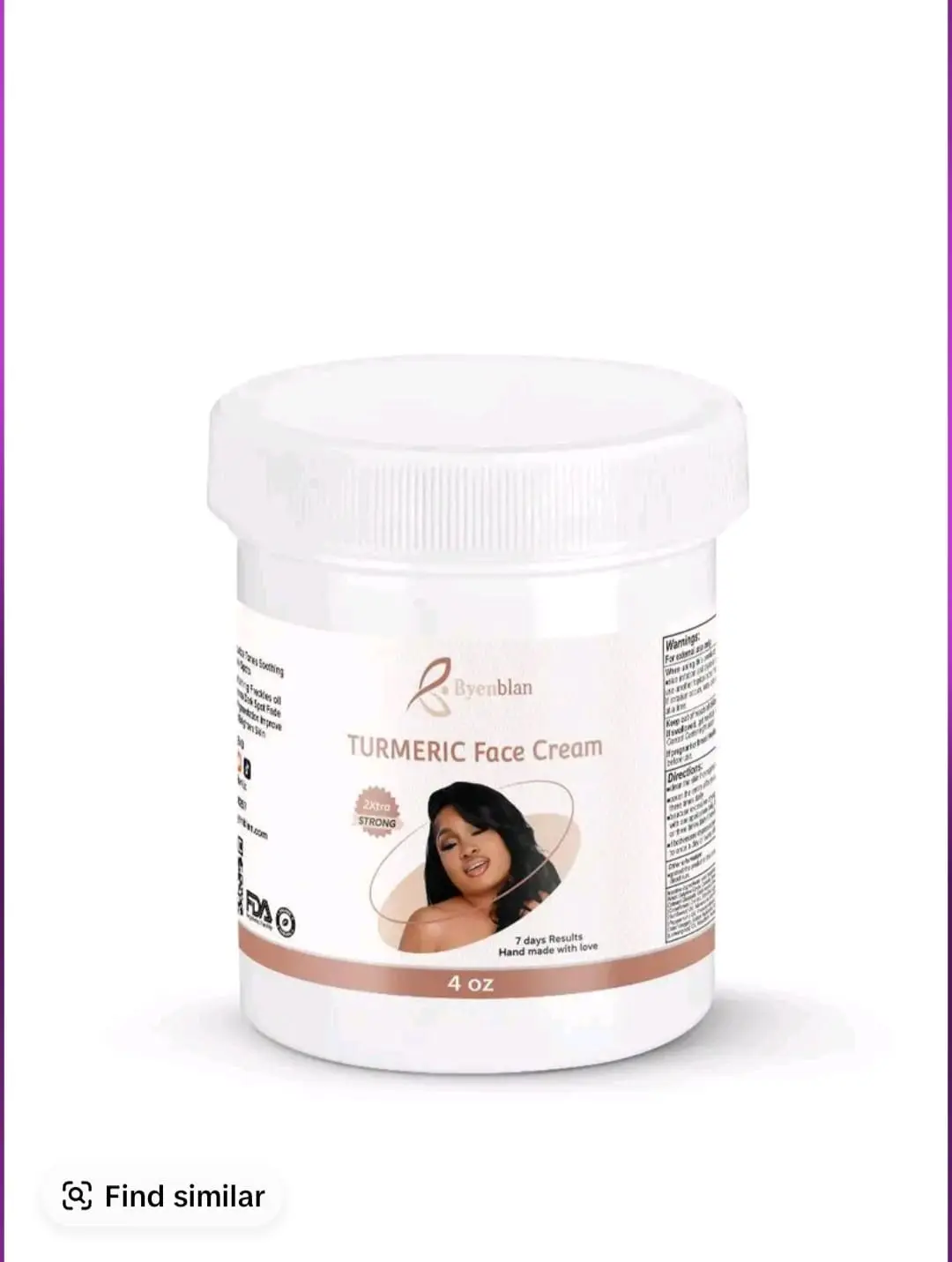 Byenblan Face Cream Turmeric