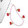 Velvet Caviar Personalized Sweet Cherry Motif Cell Phone Charm - Premium Handmade Cute Accessories, Lightweight Easy to Carry Secure Attach Universal Phone Strap for iPhone & Android, Ideal Holidays Gift