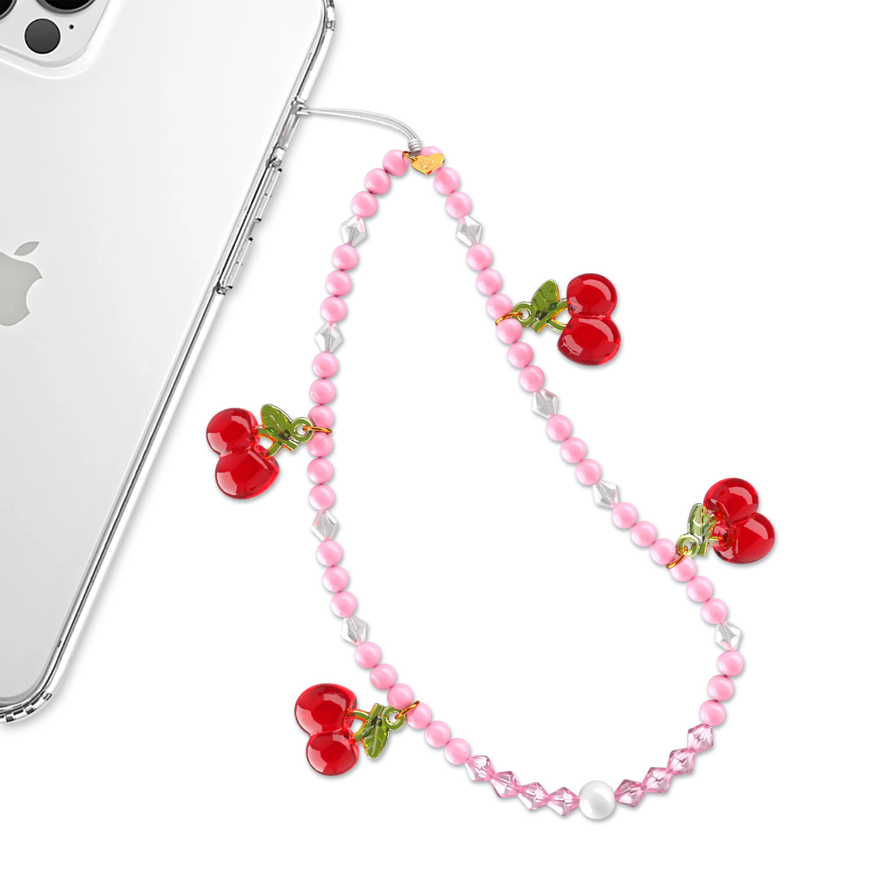 Velvet Caviar Sweet Cherry Phone Charm - Premium Handmade Accessory for iPhone & Android, Stylish, Durable - Perfect Gift for Valentine