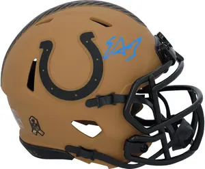 Edgerrin James Indianapolis Colts Autographed Riddell 2023 Salute To Service Speed Mini Helmet - Fanatics Authentic Certified
