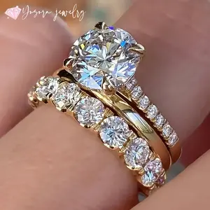 Stackable Engagement Ring Set for Women Cubic Zirconia Eternal Wedding Promise Ring