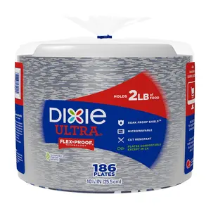 Dixie Ultra Heavyweight Dinner Paper Plates, 10", 186 ct.