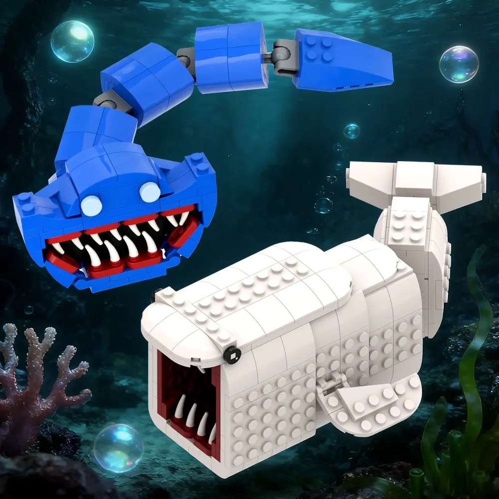 Subnautica Deep Sea Exploration Building Blocks, Creative Building Blocks, Assembly Bricks, Monster Ornament Collection Model Toy, New Monster Game Accessory