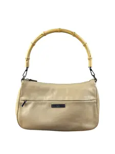 Pre-owned leather Shoulder Bags Gucci Beige Bamboo Shoulder Bag