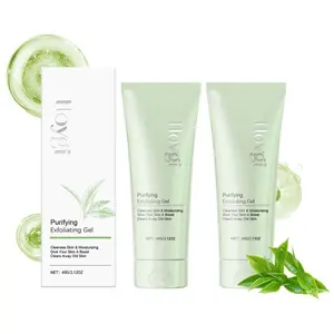 Green Tea Exfoliating Gel, 2 Counts/set Moisturizing Body Scrub, Deep Cleansing Gentle Shower Product, Body Care Product for Women & Men