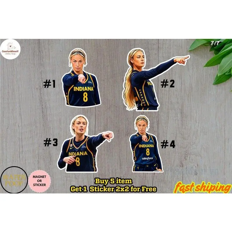 Sophie Cunningham point meme Sticker/Car Magnet, Basketball funny sticker, Funny Vinyl decal