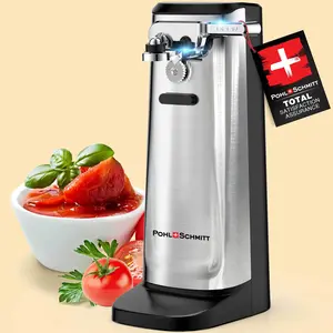 3-in-1 Electric Can Opener w/ Knife Sharpener and Bottle Opener, Stainless Steel & ABS, Kitchen Gadget