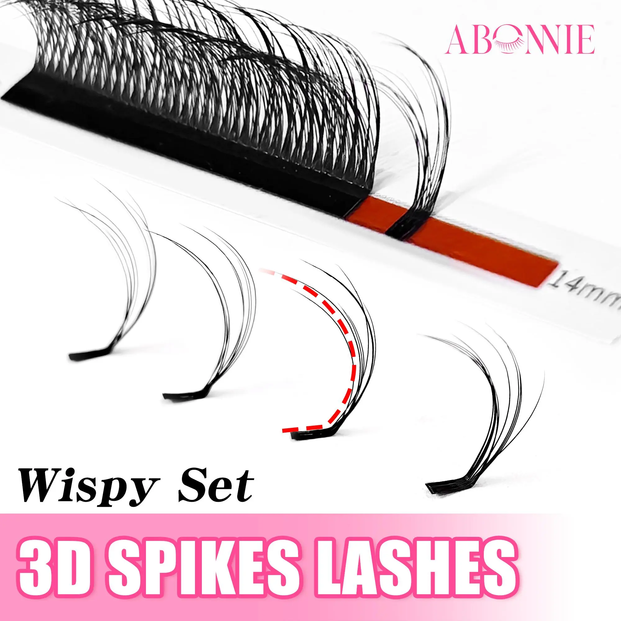 Abonnie Multi Layer Wispy Lashes Pre-Bundled Eyeash Extensions 3D Fluffy Camellia Eyelashes Automatic Flowering Lash LB Eyelash 2026 New