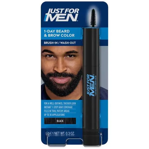 JUST FOR MEN 1-Day Beard & Brow Color, Temporary Brush-In Color