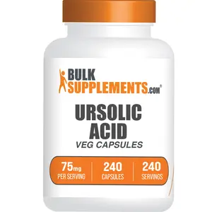 BulkSupplements - Ursolic Acid Veg Capsules - Muscle Recovery - Metabolic Support - 240 Capsules - 75mg per Serving