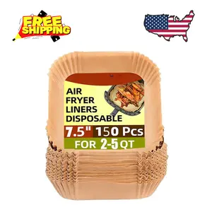 7.5 Inch Air Fryer Parchment Paper Liners Square,150 Pcs