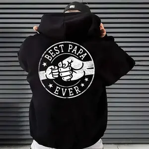 🔥Best Papa Ever Hoodie👕 Funny Proud Papa Graphic Sweatshirt, Casual Pullover Hoodie for Fathers & Grandpas, Perfect Family Gift🎁, Comfy Streetwear, Everyday Wear, Trendy Dad Hoodie for TikTok Style🖤