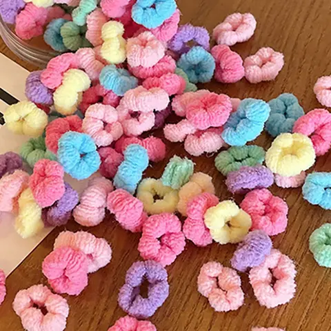 Girls Colorful Elastic Hairbands, 100 Pcs Children Small Hair Ties, Perfect for Daily Use & Special Occasions, Essential Girls Accessories, Cute Hair Accessories, Hairstyle Accessory