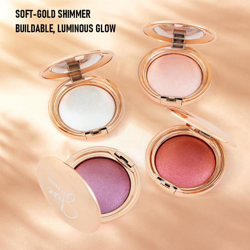Gel to Powder Shimmer Highlighter Valentine - Lightweight Glow Finish | Long Lasting Luminous for Face & Body
