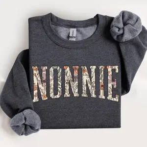 Nonnie Sweatshirt, Mother's Day Gift, Boho Floral Nonnie Tshirt Gift for Grandparent