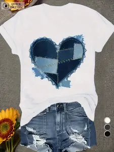Men's Vintage Distressed Denim T-Shirt - Ripped Je
