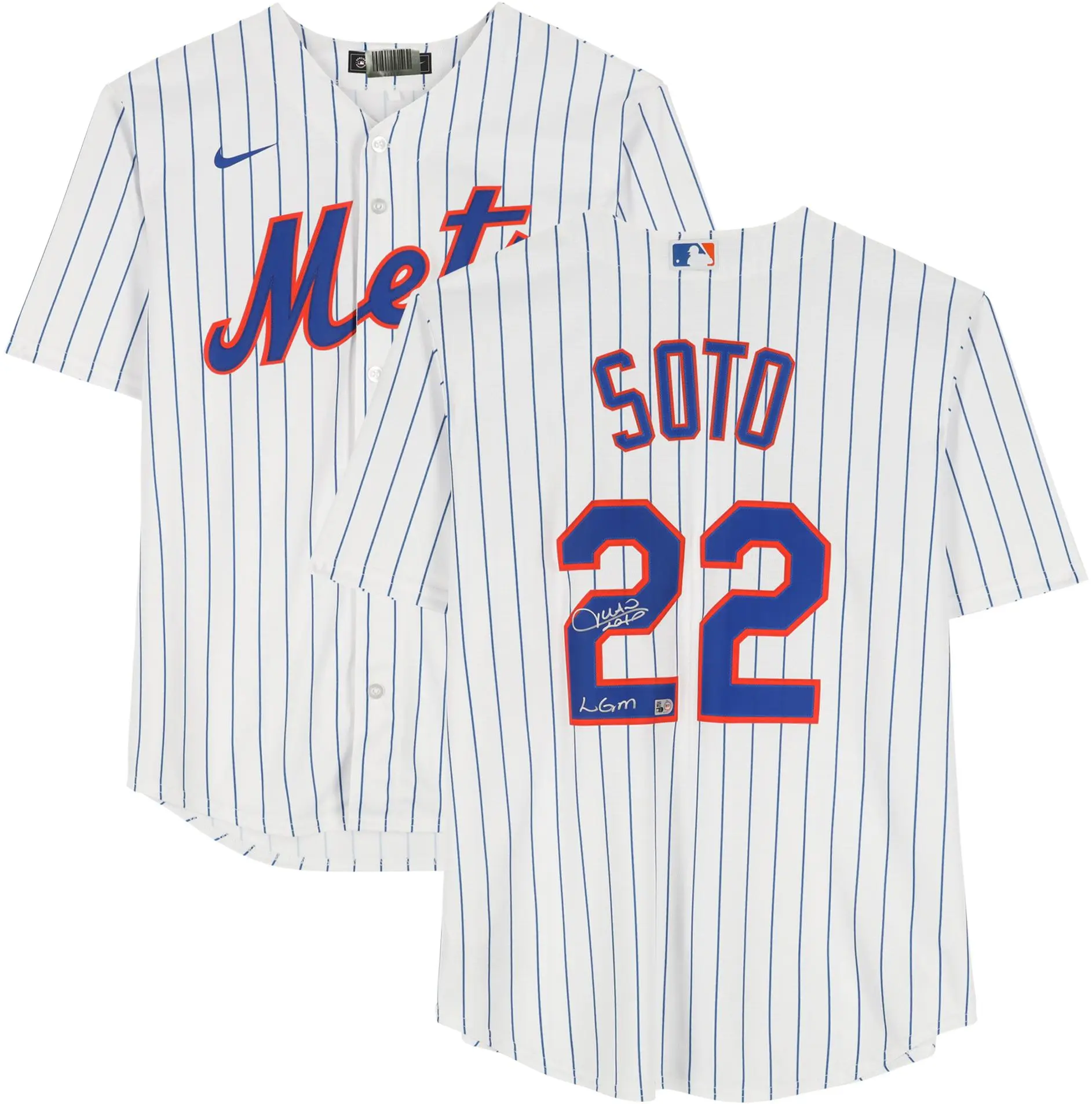 Juan Soto New York Mets Autographed White Nike Replica Jersey with "LGM!" Inscription - Fanatics Authentic Certified