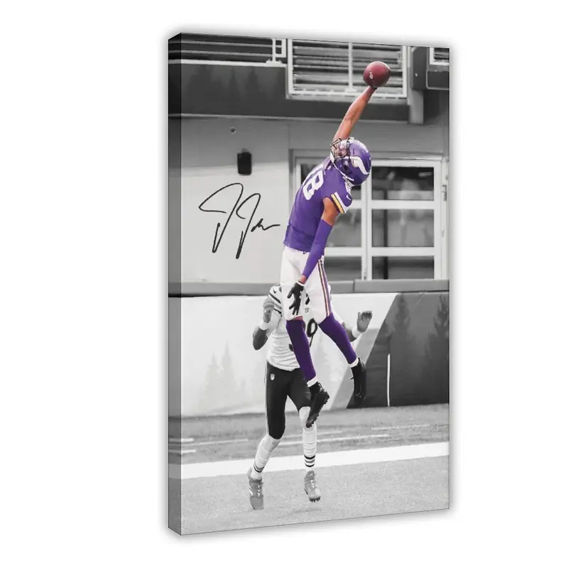 Justin Jefferson American Football Sports II Canvas Poster Wall Art Decoration For Home Bedroom Office Living Dorm Room Decor Boys Girls Gift