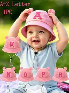 1 PC 0-2Y Cute Baby Bucket Hat, Toddler Hats, Unisex for Boys and Girls, Cute Bear Ear Basin Hat, Super Popular Among Kindergarten Kids, Essential for Going Out and Playing, Fashion Children's Accessory