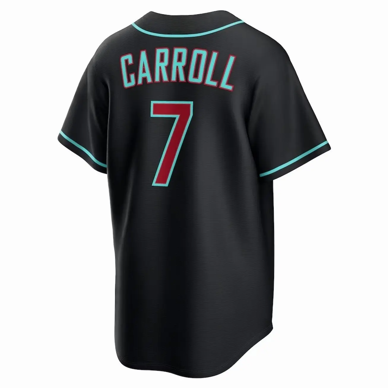 Unisex Baseball Collections Inspired by Arizona Team Marte Player Alternate Replica Jersey - Black