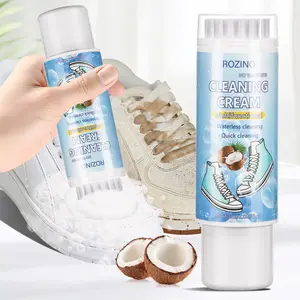 Waterless Shoe Cleaning Brush,Foam Shoe Cleaner with Shoe Brush, Shoes Stain Remover,Ideal for Sneaker Care,Full Grain Leather,Rubber,Canvas Shoes full grain leather Mesh Footwear