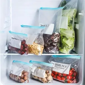 45 Pack Food Storage Bags With zipper，Thick Reusable Sandwich Bags，Transparent Snack Baggies，Snack Size Bag