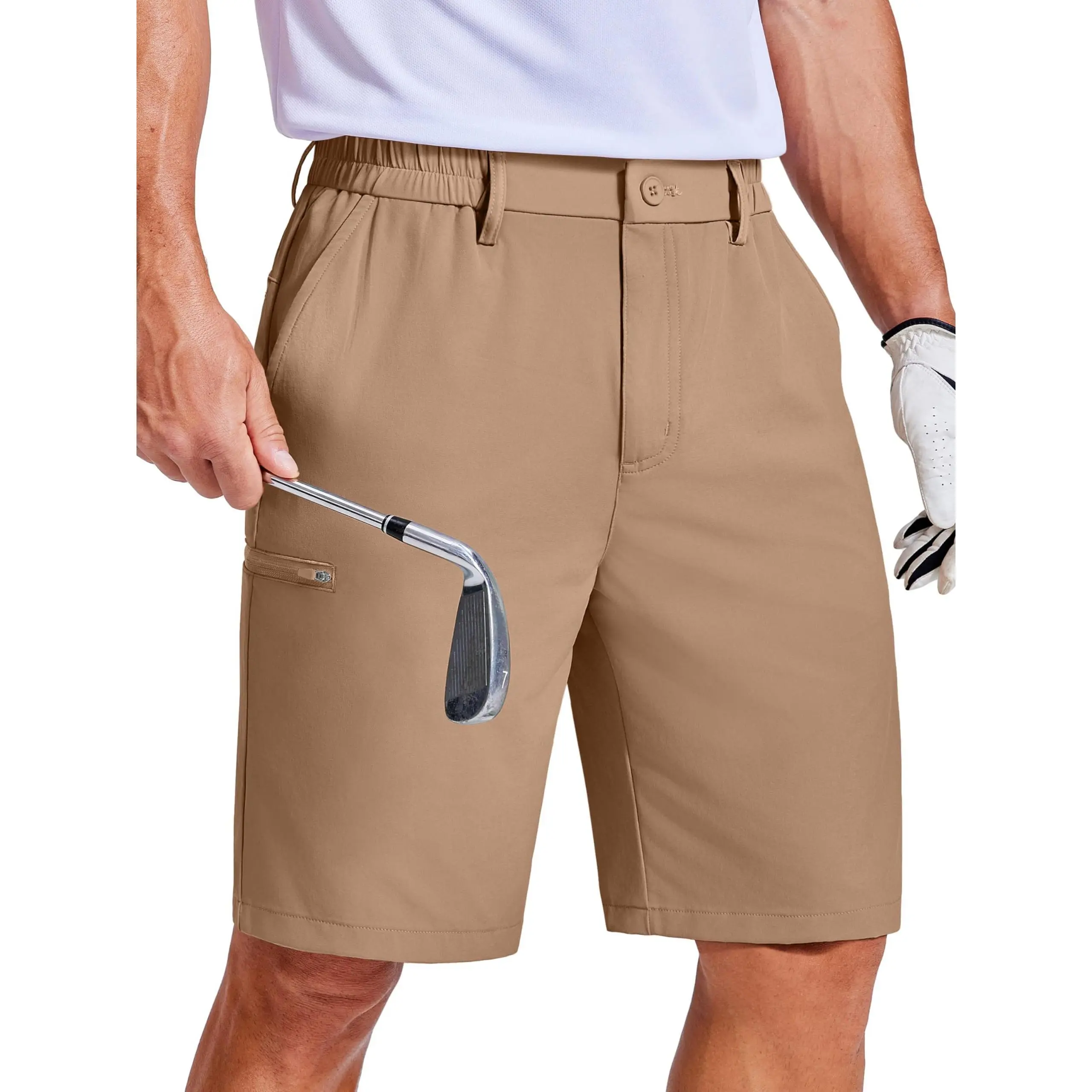 COOFANDY Men's 9" Casual Golf Shorts - Lightweight Stretch Quick-Dry, Breathable Athletic, Casual Fit, Lightweight Performance, Outdoor Shorts with 4 Pockets (for Hiking, Work), Breathable Athletic Shorts, Casual Fit Shorts