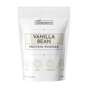 Just Ingredients Vanilla Bean Protein - 15 Serving Blend with 100% Grass-Fed Whey & Organic Plant Proteins – Real Vanilla Bean & Cinnamon – Supports Muscle Recovery, Energy*