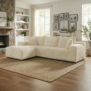 104in Modern Shawan Soft Cushion Modular Sofa Set L-shaped Living Room Sofa Free Combination Room Set for Comfortable Seating pet friendly furniture couch Velvet Flannelette Corner white cloud Corduroy Chenille