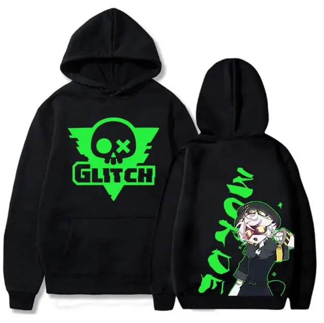Vintage Murder Drone Horror Comedy Anime 2-Sides Hoodie, Anime Glitch Graphic Hoodie, Unisex Hoodie, Gift for Men Women