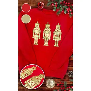 Nutcracker Metallic Puff Graphic Sweatshirt