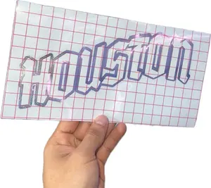 “Houston double layer ” Car Decal