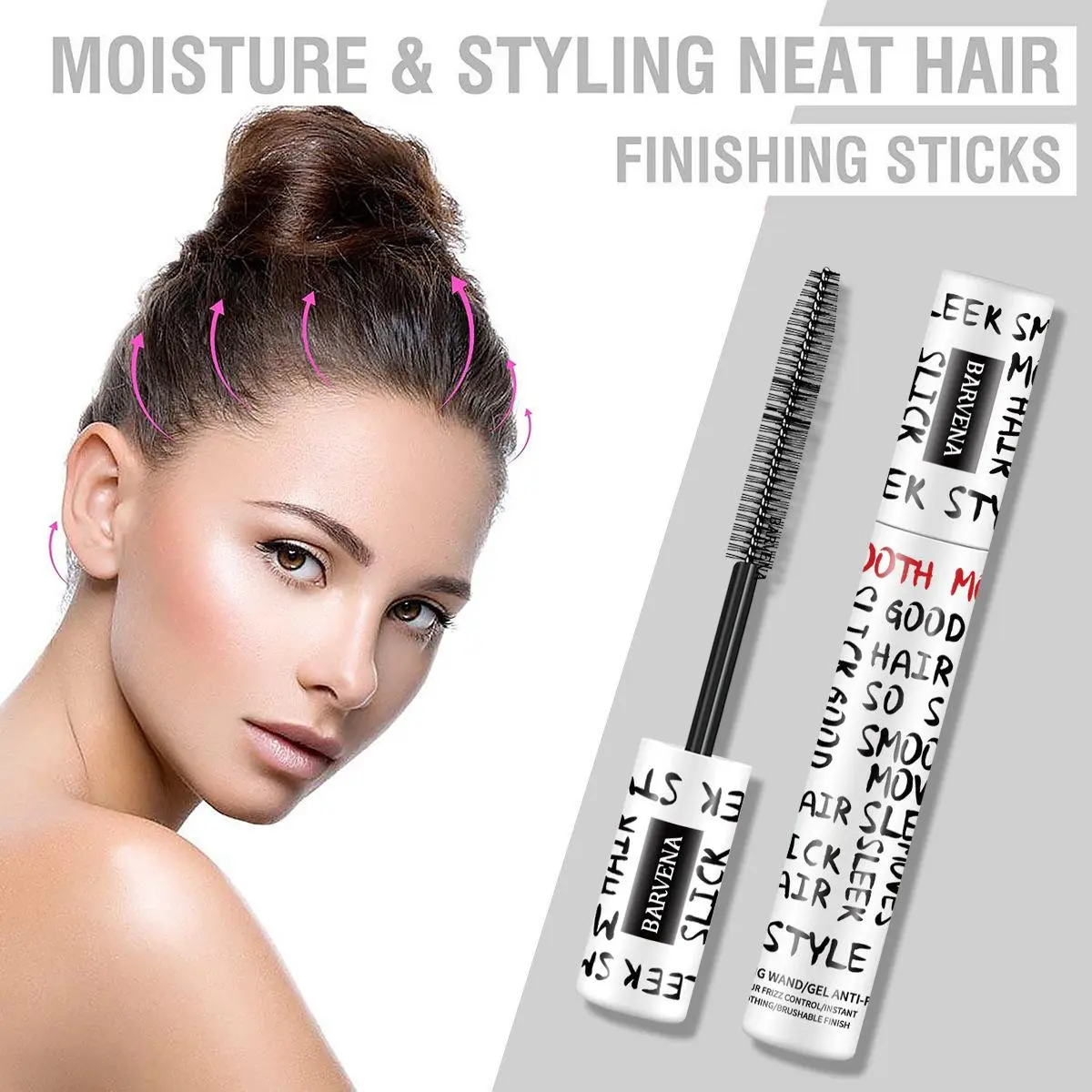 Hair Finishing Stick | Flyaway Tamer for Slick Back Bun & Frizz Control | Baby Hair Fixer Gel for Clean Girl Aesthetic | Non-Greasy, Long Lasting Styling
