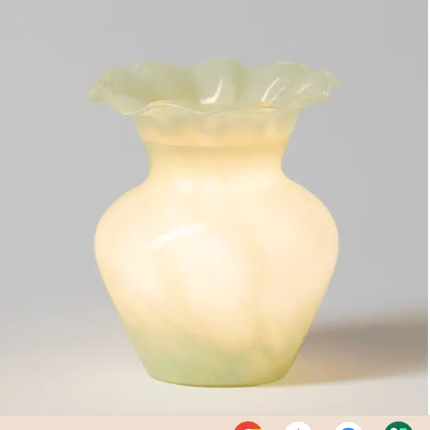 Scentsy Seafoam Green Warmer 25W Glass Handcrafted Coastal Treasures Ambient Glow 6.5" Tall Fragrance Diffuser