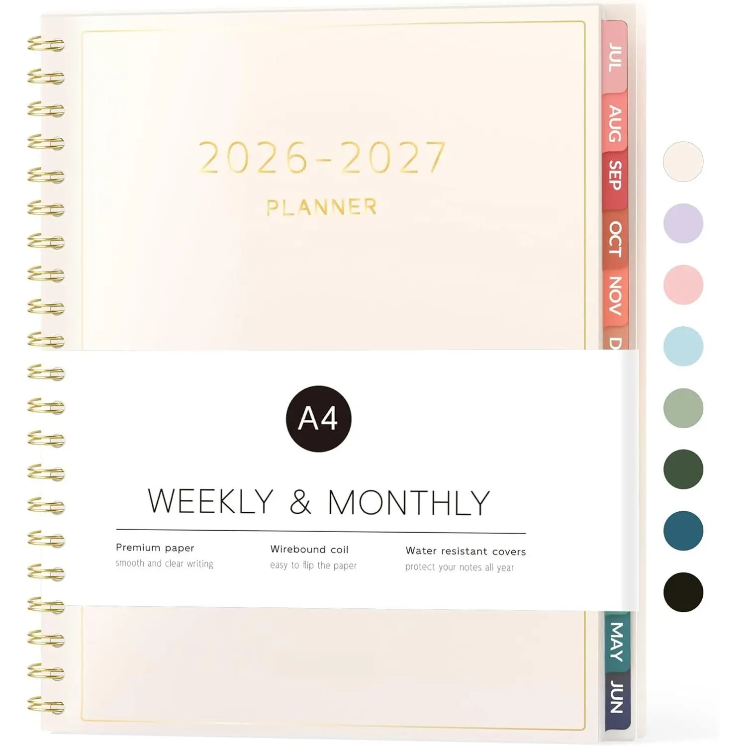 Academic Planner 2026-2027, Weekly & Monthly Calendar Planner, July 2026-June 2027, 8.5" X 11", Daily Agenda Book, Flexible Cover Notebook, College School Teacher Organizer A4,, Office Planner, Student Academic Planner