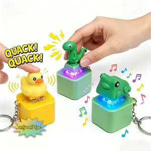 Rechargeable LED Color-Changing Sound Toys, Lizard Frog Duck, Festive Gift for Kids and Adults, Interactive Playtime Fun