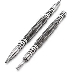 Spring Loaded Nail Set Tools,2-PCS Dual Head Nail Setter and Hinge Pin Punch Set, Hammerless 1/16″& 3/32″Spring Nail Set, Super Strong Force Door Pin Removal Tool,Valentines Day Gifts Men Easter,Summervibes