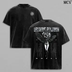 Breaking Benjamin Rose Butterfly Tour Tee, Hoodie, Sweatshirt – Vintage Rock Band Heavy Cotton Oversize Unisex Streetwear, Retro Alternative Metal Merch, 2000s Grunge Aesthetic Graphic Top, Classic Mu