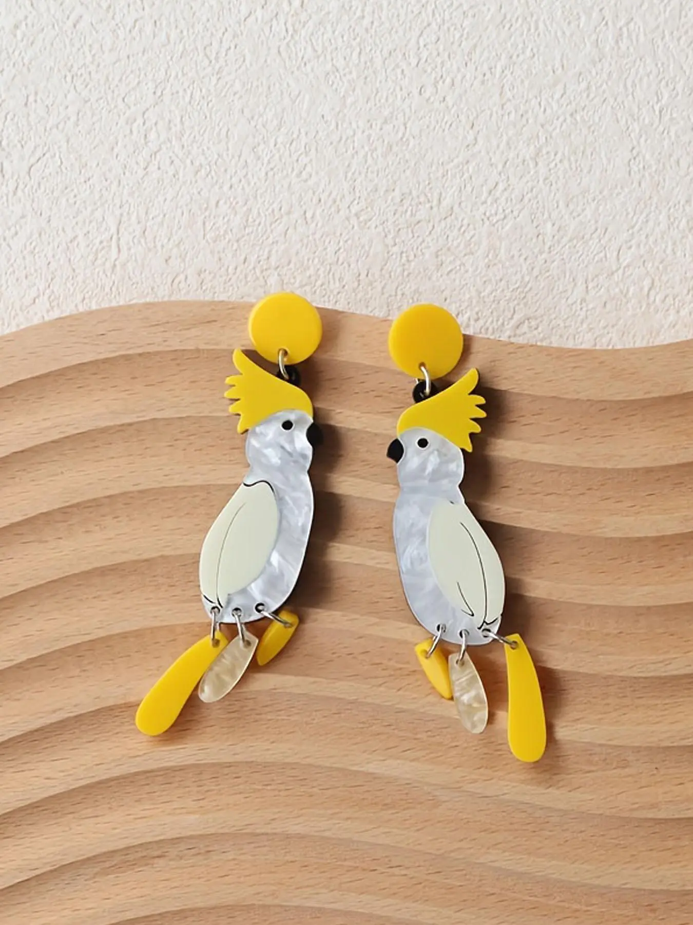 Cute Parrot Design Dangle Earrings, Fashionable Acrylic Jewelry for Women & Girls, Trendy All-match & Exquisite Jewelry for Birthday Gift