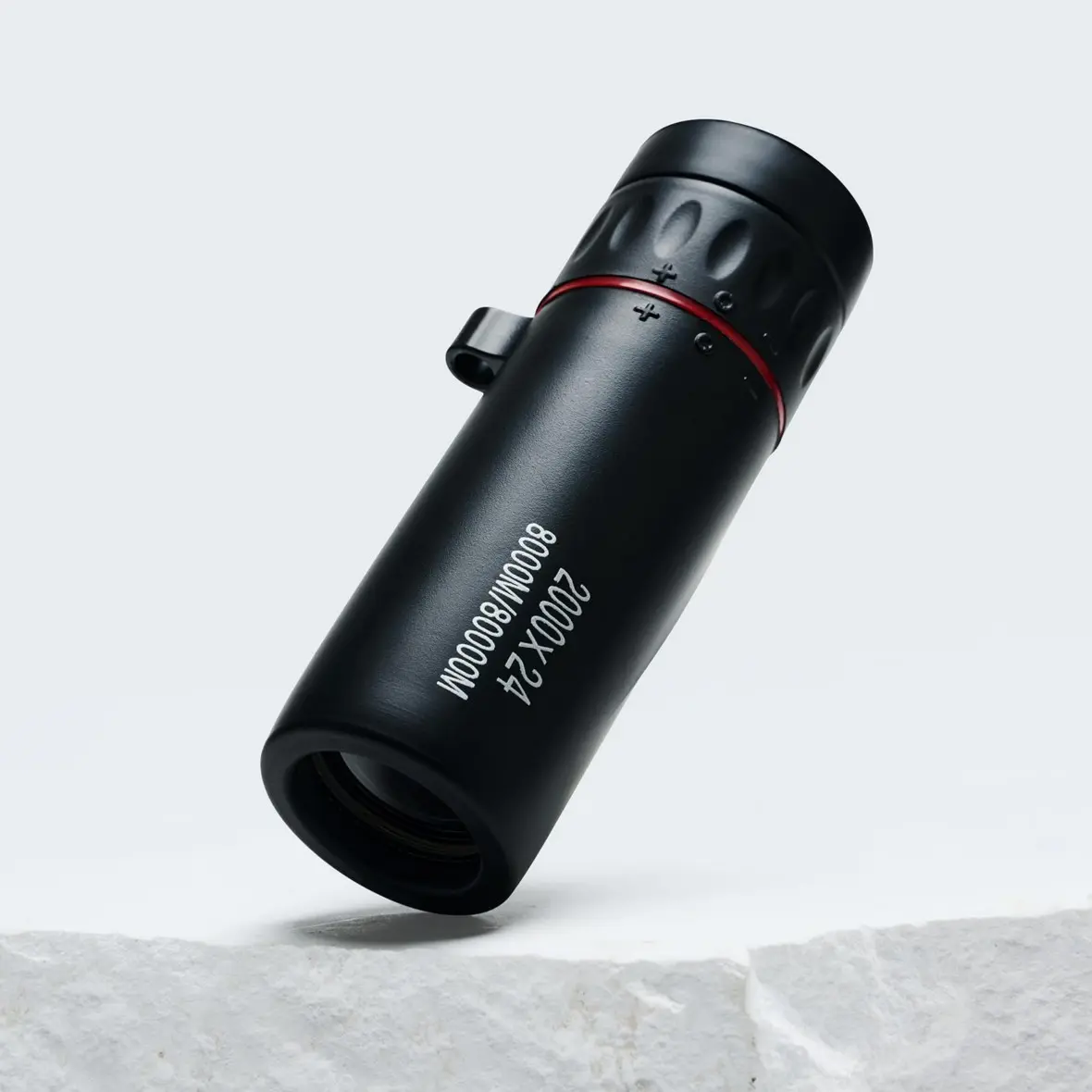 Adult Mini Telescope with Clip, 2000x24 Monocular Focus Optical Telescope, Waterproof Monocular Powerful Monocular for Sports Events, Concerts, Camping, Telescope, Travel, Black