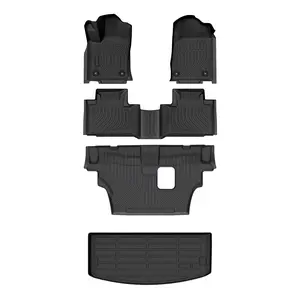 COLANAT Floor Mats for Dodge Durango 2016-2025 Automotive Floor Liners All Weather Crew Cab Cargo Liner Waterproof Anti-slip Durable Car Mats Trunk Liner Accessories Easy Cleaning Auto Accessories Car Essentials row floor mat All-Weather 3D Floor Mats Set