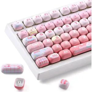 Cute  Ice Cream Custom Keycaps, 138  Dye Sub PBT MOG Profile Keycap Set for Mechanical Gaming Keyboards ( Ice Cream)