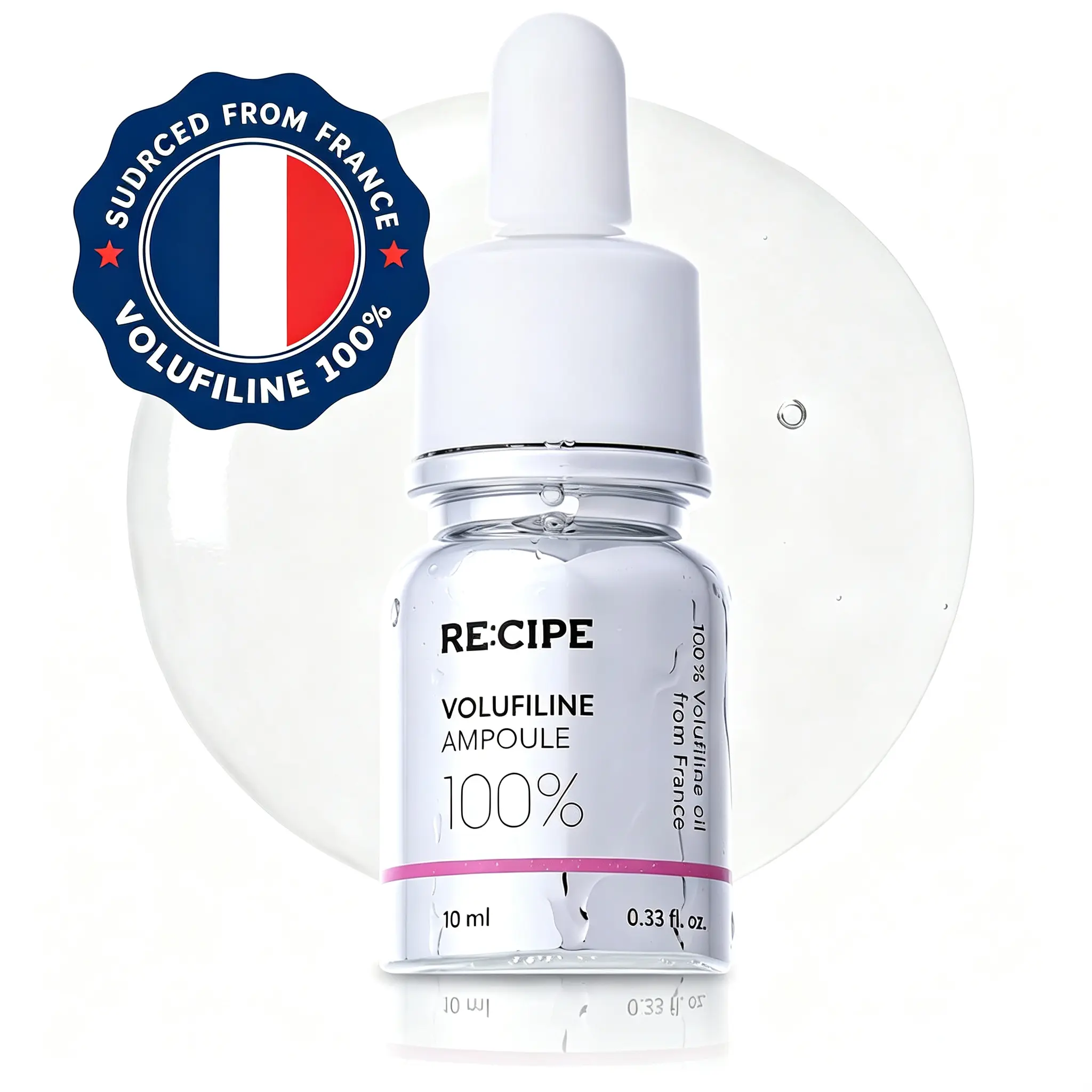 100% Volufiline Ampoule - French Sederma Recipe Serum, Smooth Lightweight Daily DIY Skincare Booster for Face, Hydrating Age-Defying Formula with Hydration Boost for Enhanced Resilience (0.33 fl oz, Apply Daily), Pure Water, Face & Body