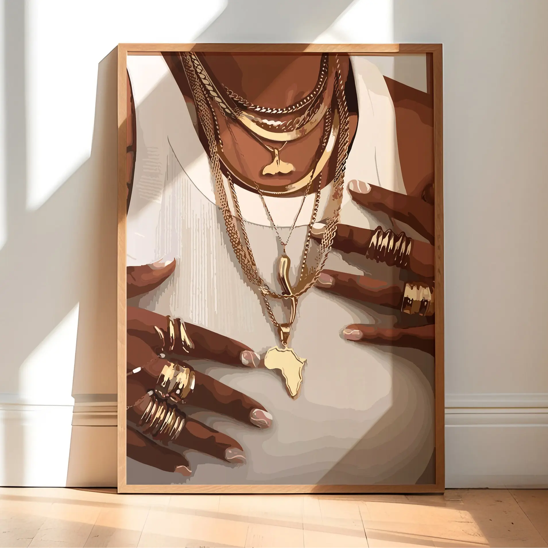 Black Woman Art Digital Wall Art - Durable Photo Paper Print, Easy to Hang, Printed in the USA, Perfect for Dorms, Bedrooms, and Home Offices