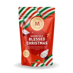 Christmas Edition Communion Cups | The Miracle Meal – 25 Pre-Filled Cups with Juice & Wafer | Celebrate Faith & Joy