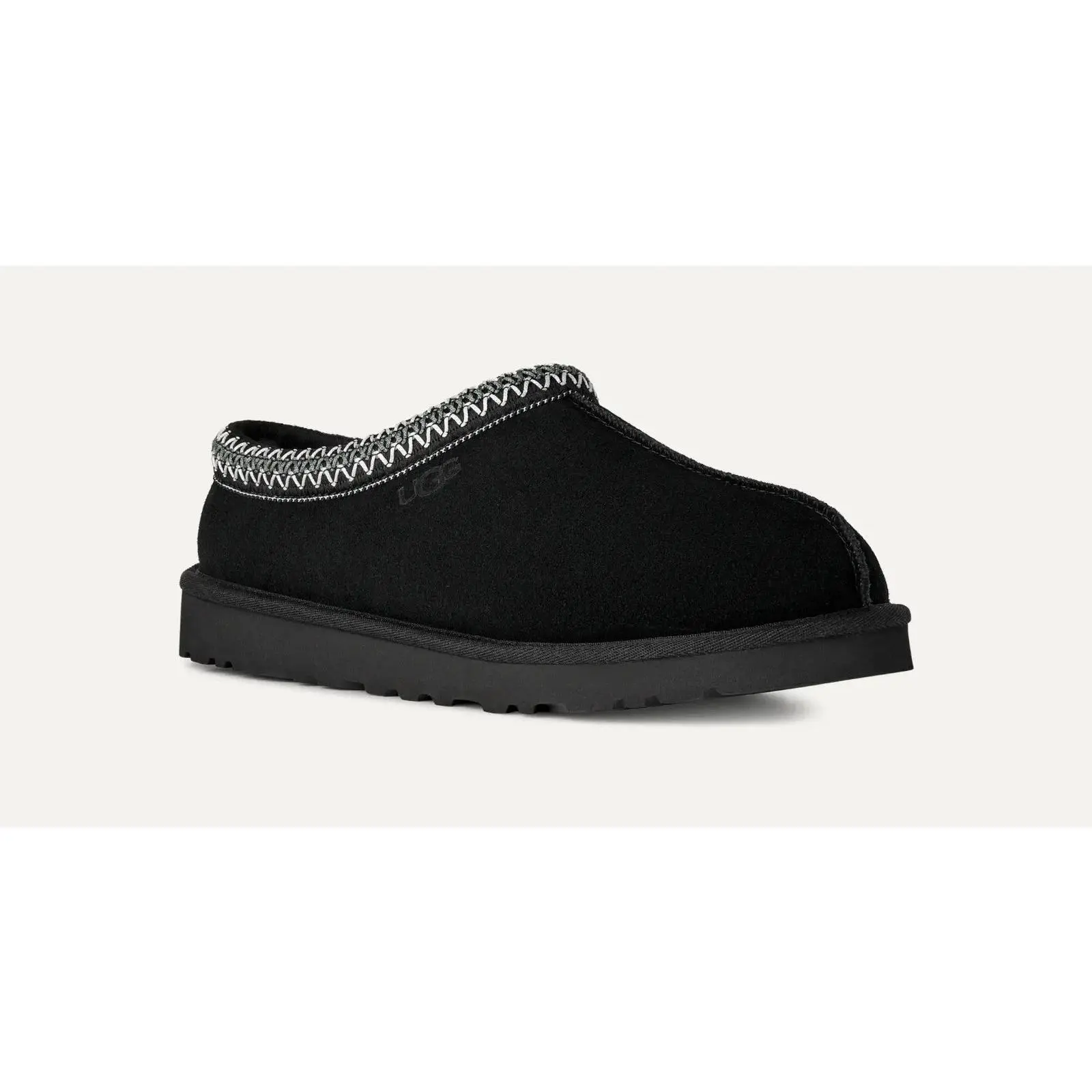 UGG Tasman II 1174671-BLK Slipper Men Black Suede Sheepskin Lined Slip-On GUG228