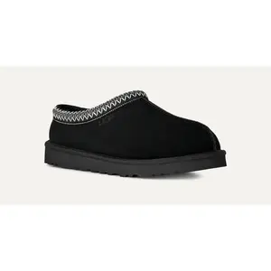 UGG Tasman II 1174671-BLK Slipper Men Black Suede Sheepskin Lined Slip-On GUG228