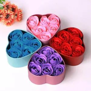 Scented Rose Soap Flower Valentines Day Gift For Girlfriend Women Artificial Flower Fake Rose Anniversary Wedding Decoration