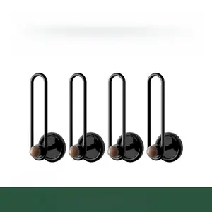 4-Pack Vintage Style Bathroom Storage Hooks for Hair Ties & Headbands, No Drilling Wall Mounted Adhesive Hooks for Rubber Bands, Hair Ropes and Jewelry